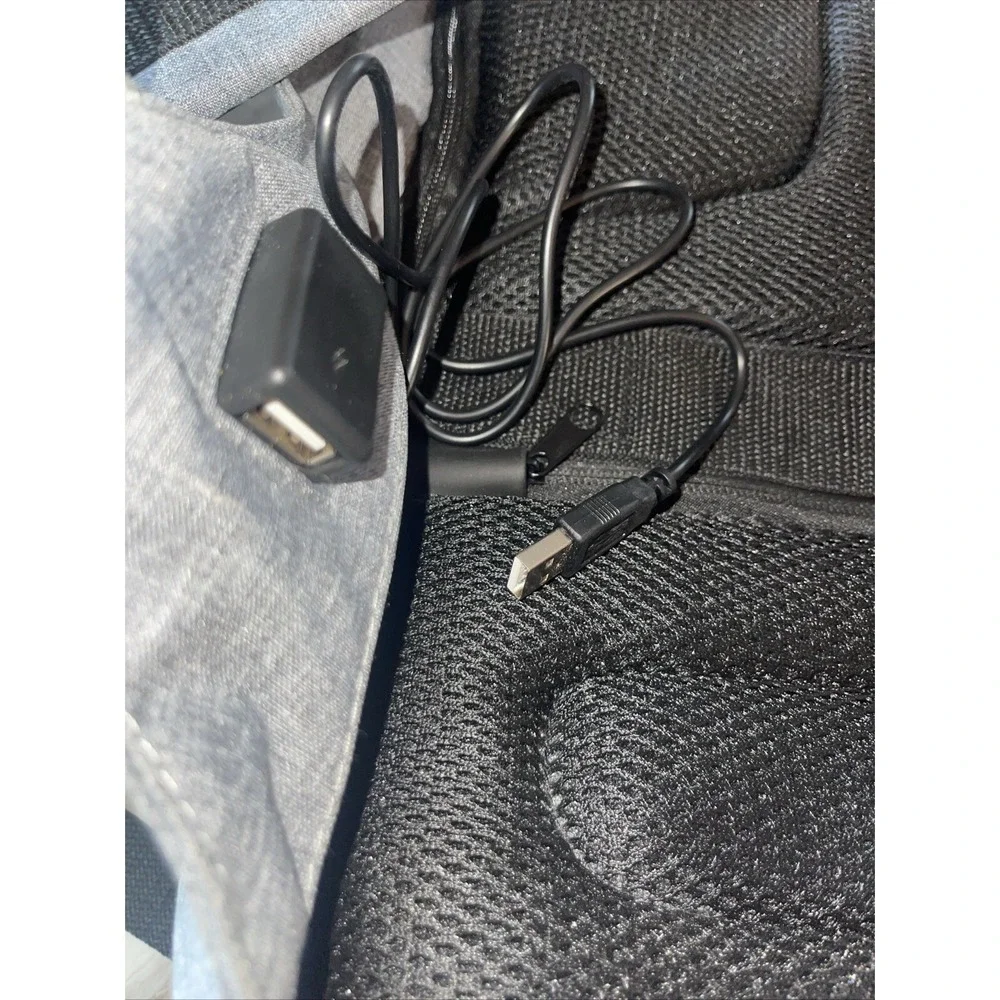 Microsoft Teams Computer Top Load Mega Backpack Book Bag Gray Large Open Charger